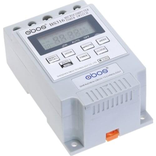 New KG316T AC 220V 50HZ/60HZ 25A Din Rail Digital Timer Switch