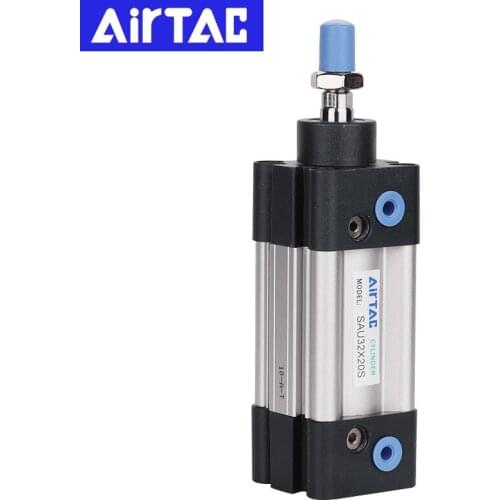 Airtac Original SAU Series Air Cylinders Double Acting Single Rod Pneumatic Cylinder SAU32X25X50X75X100X125X150X175X200