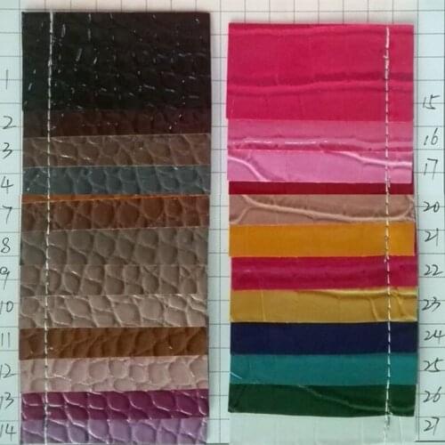 Wholesale 10 yards roll fashion Glossy crocodile pattern new shiny PVC vinyl