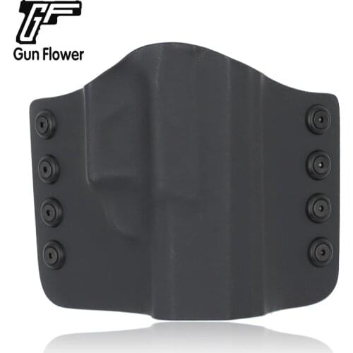 Gun&Flower CZ 75 P09 Handgun OWB Kydex Holster Black Right Hand CZ Pistol Concealed Carry Pouch