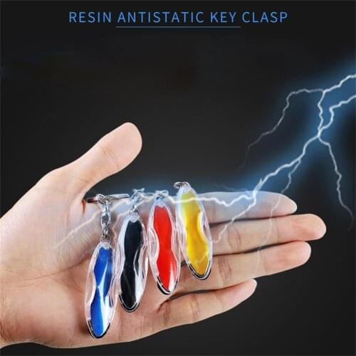 Resin Anti-static Keychain Portable Remove Static Electricity Key Rings for Cars