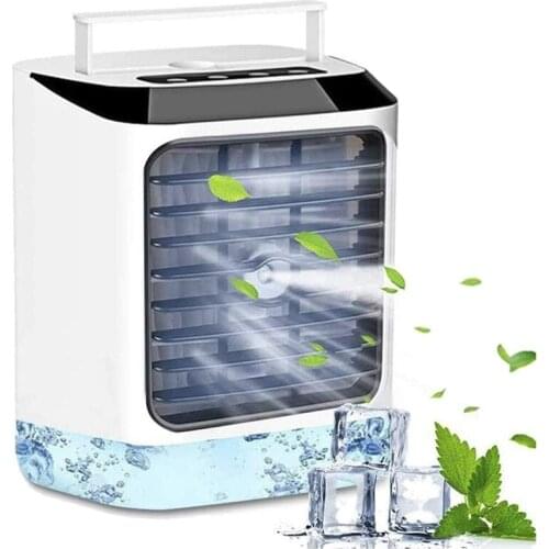 Portable Evaporative Air Cooler, Mini USB Air Conditioner, 4 In 1 Small Personal Space Air Conditioner Cooler Humidifier