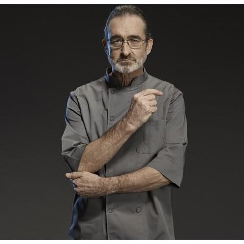 Chefs Workwear Seven-Sleeve Men and Women Hotel Restaurant Baking Kitchen Chefs Wear Summer Breathable Thin Style