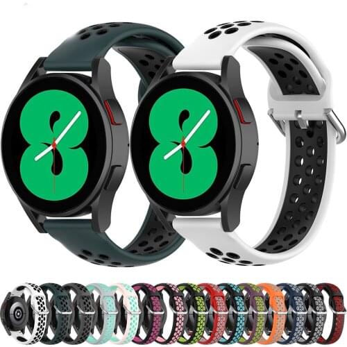 Silicone Straps For Samsung Galaxy Watch 4 Classic 46mm 42mm Metal Clasp Bracelet For Galaxy Watch4 44mm 40mm Correa Wrist Bands