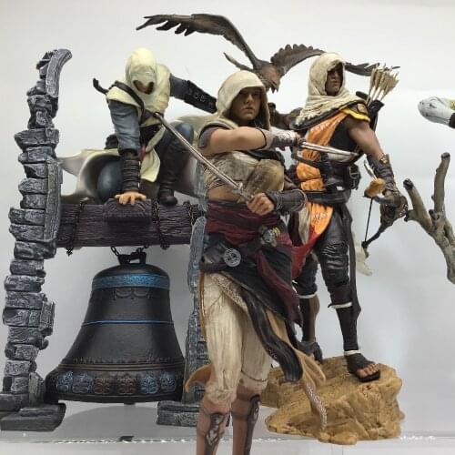 In stock Creed Altair The Legendary Origins Bayek Aya Altair PVC Action Figure Collectible Model Toy 28cm