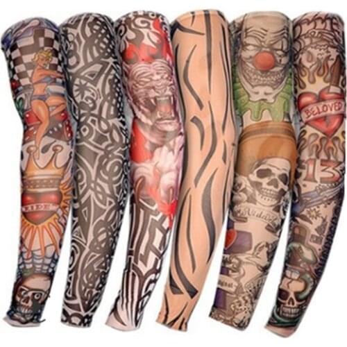 Bicycle Arm Sleeve Sun Protection Outdoor Sports Seamless Tattoo Oversleeve Summer Sun Protection Ice Sleeve Riding Supplies