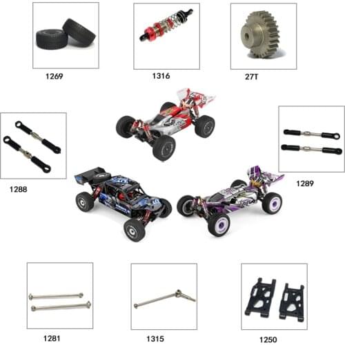 WLtoys 144001 124018 124019 1/14 RC Car Spare Parts Swing Arm Motor Gear Shock Absorbers Tire Plastic Shaft Dog Bone