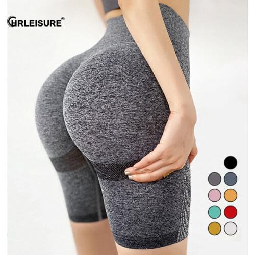 CHRLEISURE Women Sports Shorts Seamless High Waist Push Up Slim Leggings Summer Cycling Leggins Sexy Workout Slim Casual Shorts