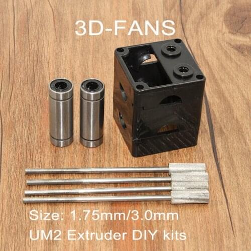 1Set Ultimaker 2 Extruder DIY kit HotEnd Dual Heads With LM6LUU For 1.75mm / 3.0mm Filament 3D Printer UM2 Ultimaker 2