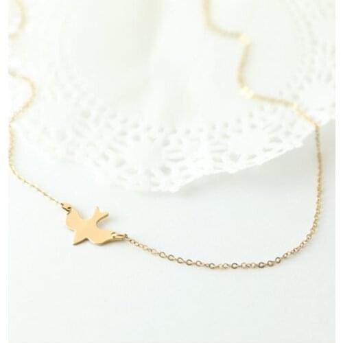 1 piece/peace dove pendant bird necklace, 2 colors, good luck