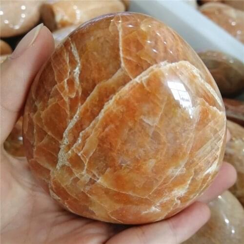 Big Natural Crystal Moonstone Raw Gemstone Ornament Polished Quartz Yellow Quartz Handicraft Decorating Sunstone Healing 1 pc