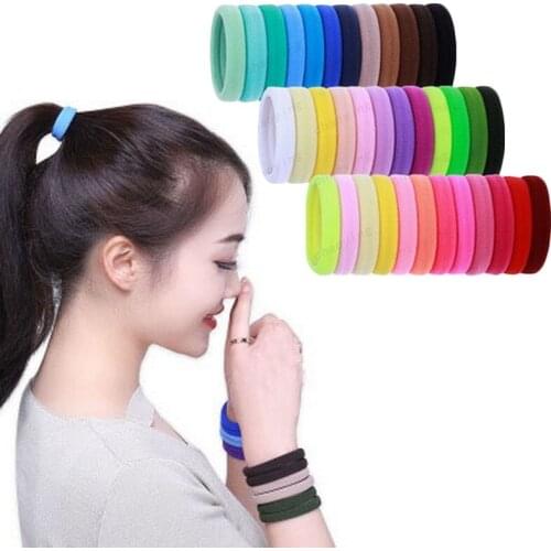 1000Pcs/lot Nylon Elastic Hair Bands For Women Girls Hair Ties Rope Childrens Gum Headband Towel Hair Accessories Wholesale