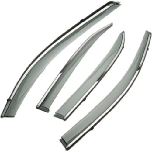 4pcs 3D Stainless Car Window Visor Rain Shade Wind Sun Shield Guard cover strip For Volvo XC40 2020