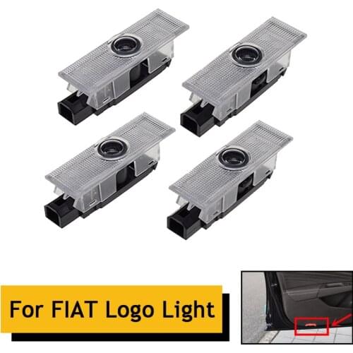 4 pièces Logo de voiture Projecteur Led OEM pour Fiat 500 500X 500L pour porte lumière de bienvenue