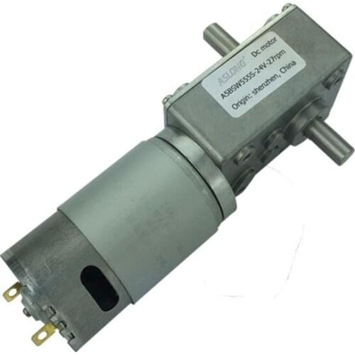 A58SW555S Double-Axis Turbo Worm Gear Motors DC Motor Miniature Gear Motors 12V-24V 8-470RPM