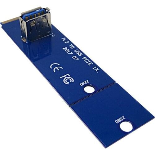 NGFF M.2 to PCI-E X16 Slot Adapter USB 3.0 Riser Card Mining Adapter Extension Converter for Graphics Card for BTC Miner
