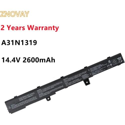 ZNOVAY A31N1319 A41N1308 Battery for ASUS X451 X551 X451C X451CA X551C X551CA X551M X551MA A31LJ91 0B110-00250100 14.4V 2600mAh