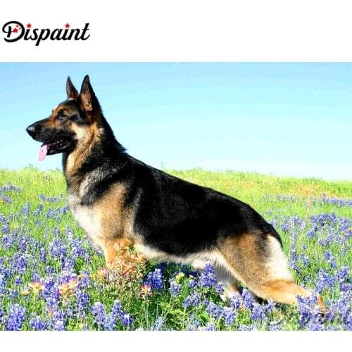 Dispaint Full Square/Round Drill 5D DIY Diamond Painting "Animal dog scenery" 3D Embroidery Cross Stitch Home Decor Gift A11764