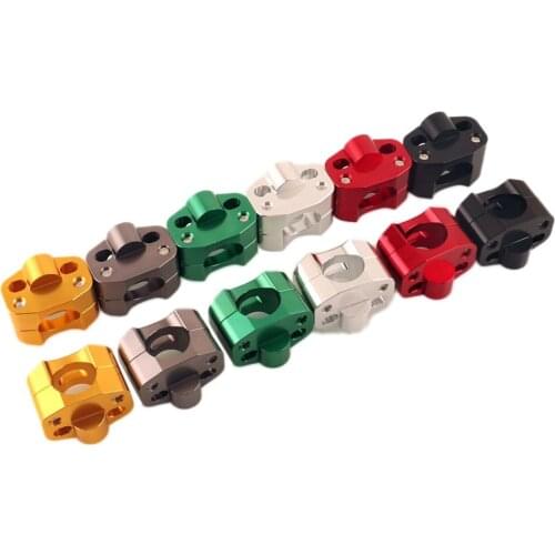 CNC Aluminum Motorcycle Pit Dirt Bike Handlebar Fat Bar Adapter Handlebar Mount Riser Clamp 7/8" To 1 1/8 22mm To 28mm