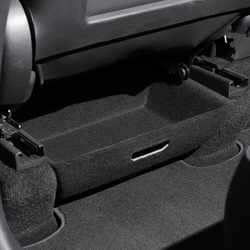 Auto Under Seat Storage Box High Capacity Organizer Case Felt Cloth Drawer Holder Interior Accessories For Tesla Model Y 2021