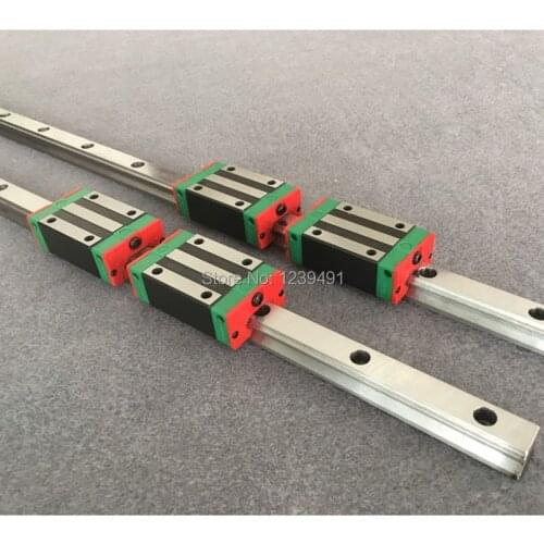 Free shipping 20mm HGR20 200mm to 1000mm linear guide rail with 4 pcs linear block carriage HGH20CA or HGW20CA CNC parts