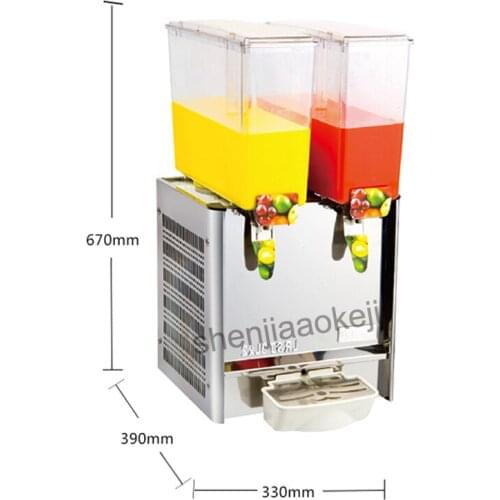 Two-cylinder juice machine Drink container 9L *2 Commercial Juice Dispenser Cool & Mixing Beverage Machine 220v 280W 1pc