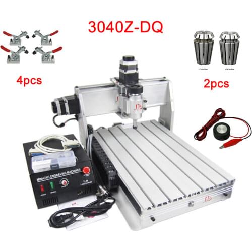CNC 3040 Z-DQ CNC milling Router with ball screw and auto-checking tool CNC engraving machine with free cnc tools
