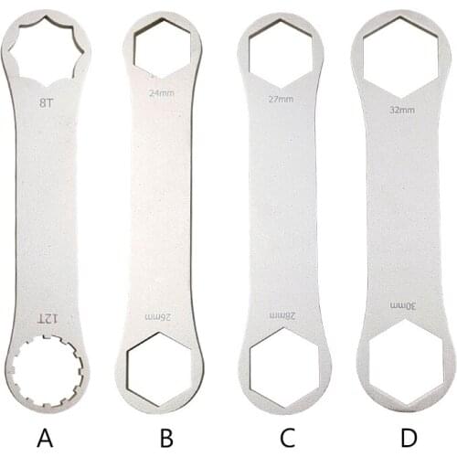 Front Fork Cap Wrench Tire Change Tool Compatible With XCR/RST/XCM Stainless Steel Bike Spanner Bicycle Tools
