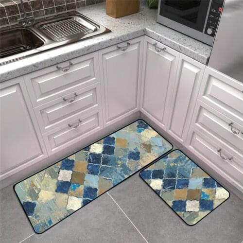Geometric Abstraction Kitchen Mat Entrance Doormat Home Hallway Floor Living Room Carpet Bathroom Anti-Slip Rug Tapis Alfombra