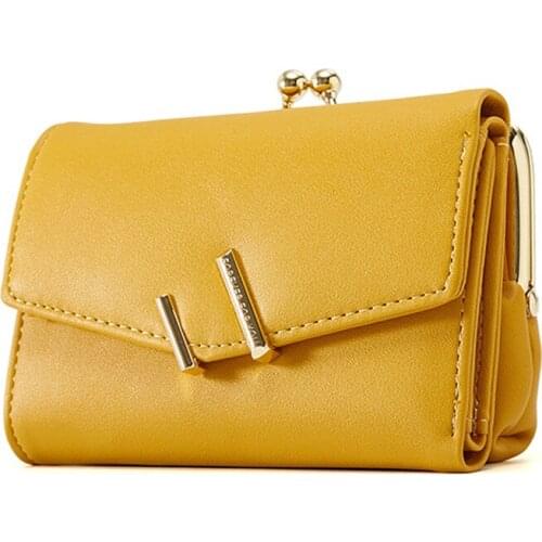 Small Wallets Women High Quality PU Wallets Female Short Coin Purses Money Credit Card Holders Clutch Bags Brand Designer Purse