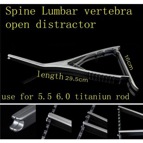 Medical orthopedic surgical instrument Spinal Lumbar vertebra distractor Retractor Reduction forceps 5.5 6.0 screw rod opener