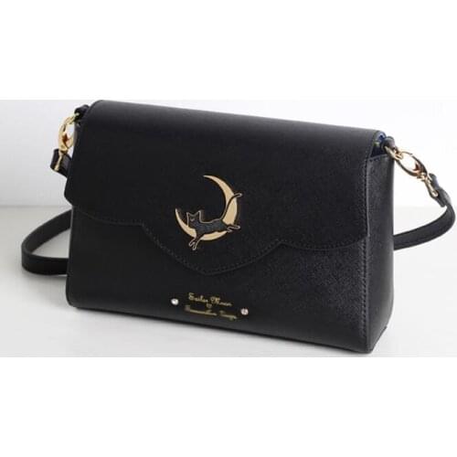 1 Piece Metal Cat Moon Logo Anime Sailor Moon Luna Envelope Message Shoulder Bag Day Clutch Tote Bag