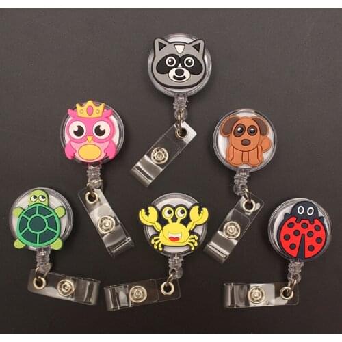 Cute Insects And Animals Style Retractable Badge Reel For Nurse&Doctor Card Holder Office&Hospital Supplies Boy&Girl Name Card