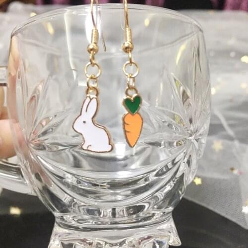 30 Styles Mini Earrings For Women Girls Birthday Lovely Jewelry Black Cat Rabbit Animal Bowknot Kids Childrens friendship Gift