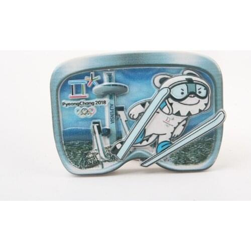 Fashion PYEONG Korea Tourism Souvenir 3D Resin Fridge Magnets Stickers Small Gift Refrigerator Magnetic Stickers Home Decoration