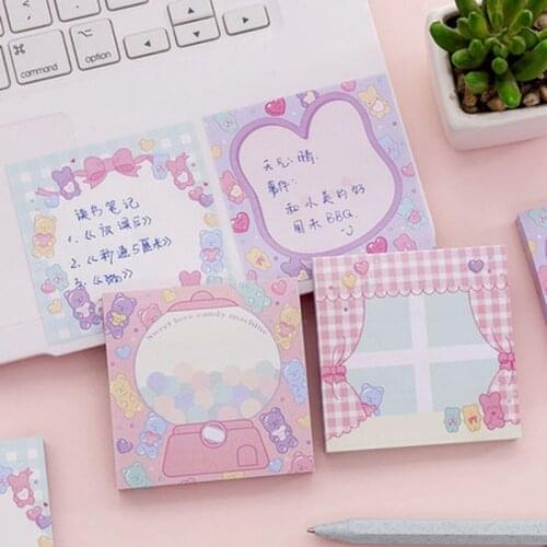 N Times Sticky Note Cartoon Stationery Sticky Notes Kawaii Student Memo Pad Korean Stationery Office Accessories School Supplies