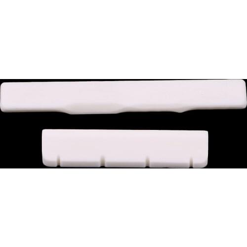 Tooyful Ukulele String Bridge Cattle Bone Saddle Nut Set for 4-String Guitar Uku Uke