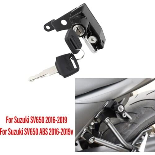 SV650 Motorcycle Helmet Lock Kit with 2 Keys for Suzuki SV650 ABS 2016 2017 2018 2019 Motorbike Helmet Lock Accessories