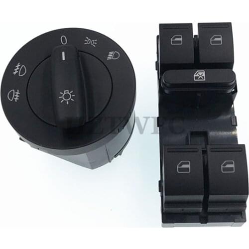 New Headlight Window Control Switch Button 1K0941431Q 1K4959857B For VW Jetta MK5 Golf 5 6 Tiguan Passat B6 CC Caddy Touran