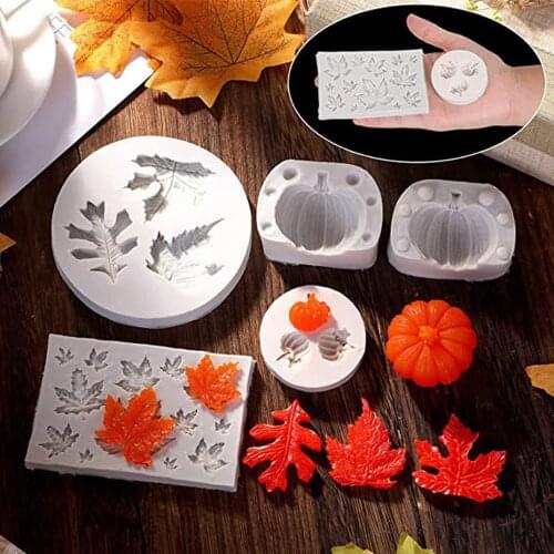 New 3D Maple Leaves Tree Silicone Molds Cake Decorating Tools Fondant Craft Cake Candy Chocolate Ice Pastry Baking Cake Mold