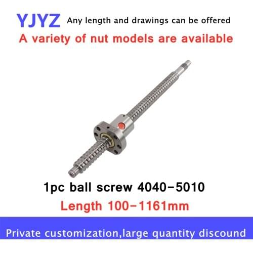 Direct sale 4040-5010 high precision ball screw (100-1161mm) + precision nut set (round hole/waist type/SFS/SFY/SFE, etc.)