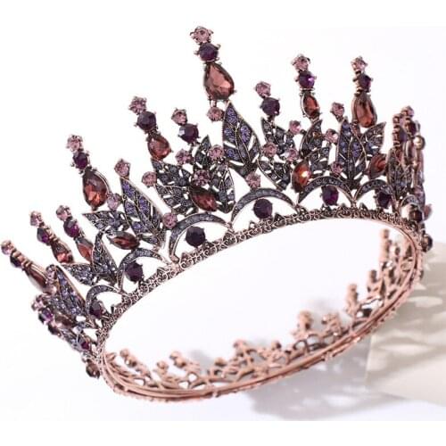 Luxury Gorgeous Crystal Wedding Crown Circle Diadem Royal Queen Tiaras Hair Jewelry Pageant Party Prom Bride Head Accessories