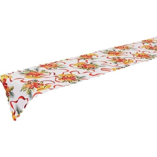 Christmas Table Runner - Machine Washable, Printed Kitchen Table Runner For Dinner Parties And Holidays
