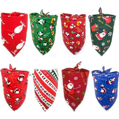 Dog And Cat Christmas triangle scarf pet triangle Scarf Cotton pet neck scarf