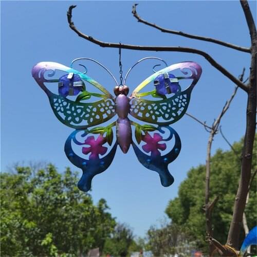 Garden Colorful Butterfly Of Wall Decoration For Home And Garden Outdoor Decoration Statues Miniatures Sculptures A24356
