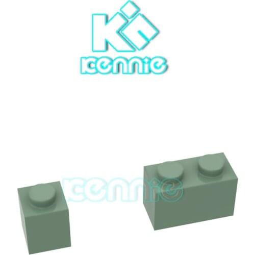 Kennie DIY MOC building block Compatible with NO.3004 NO.3005 1X1 1x2 sand green high brick Building Block Parts DIY toys