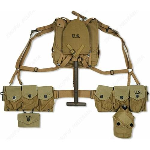 VIETNAM WAR WW2 US ARMY WWII FIELD SOLDIER EQUIPMENT M-1970 COMBAT BACKPACK FULL SET MILITARY EQUIPMENT WAR REENACTMENTS