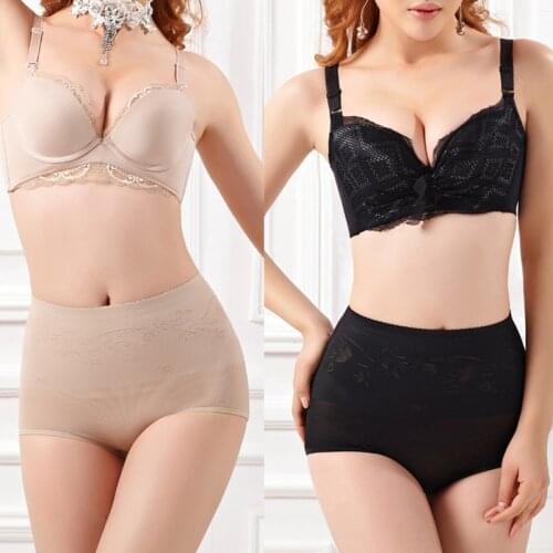 High Waist Mesh Transparent Solid Color Waist Trainer Tommy Control Butt Lift Hip Push up Shapewear Panties Body Shapeing Briefs