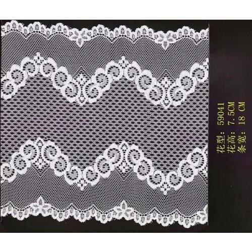 18cm high quality nylon spandex elastic lace trim,YX-59041