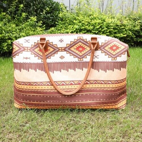 Aztec Horse Leopard Weekender Bag Women Western Brown Cow PU Leather Big Travel Duffle Bag Ladies Animal Print Weekend Tote Bag